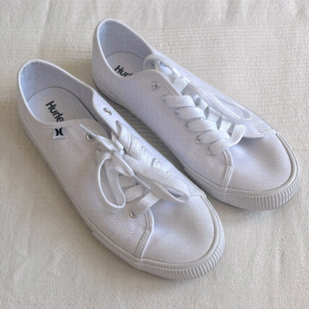 hurley Ceta Lace Up Casual White Sneakers Size 9.5M